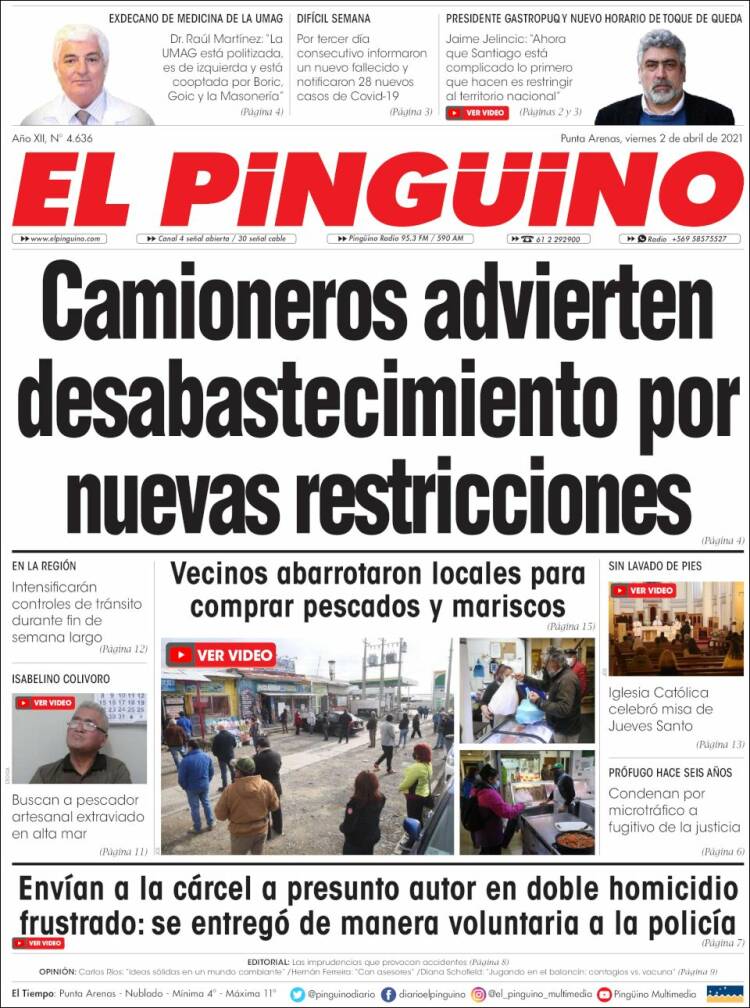Portada de El Pingüino (Chile)