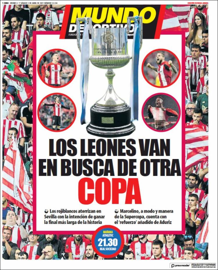 Portada de Mundo Deportivo Bizkaia (España)