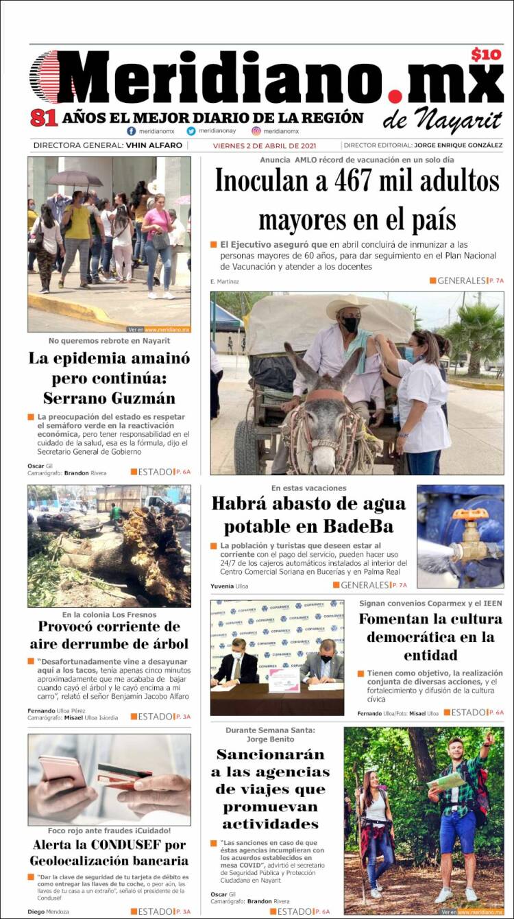 Portada de Meridiano (México)