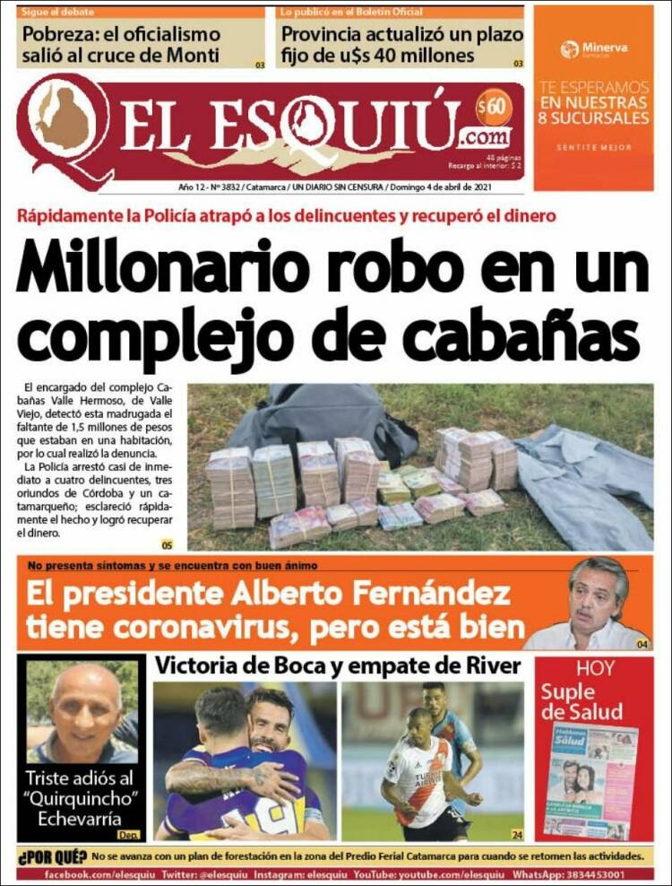 Portada de El Esquiu (Argentina)