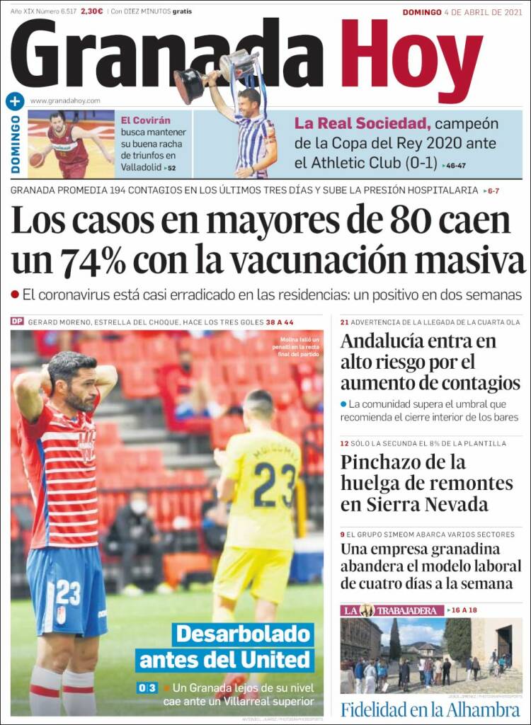 Portada de Granada Hoy (España)