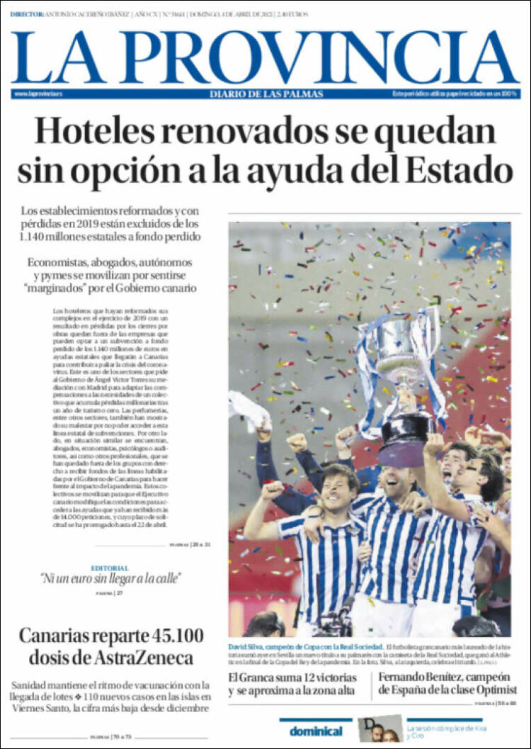 Portada de La Provincia (España)