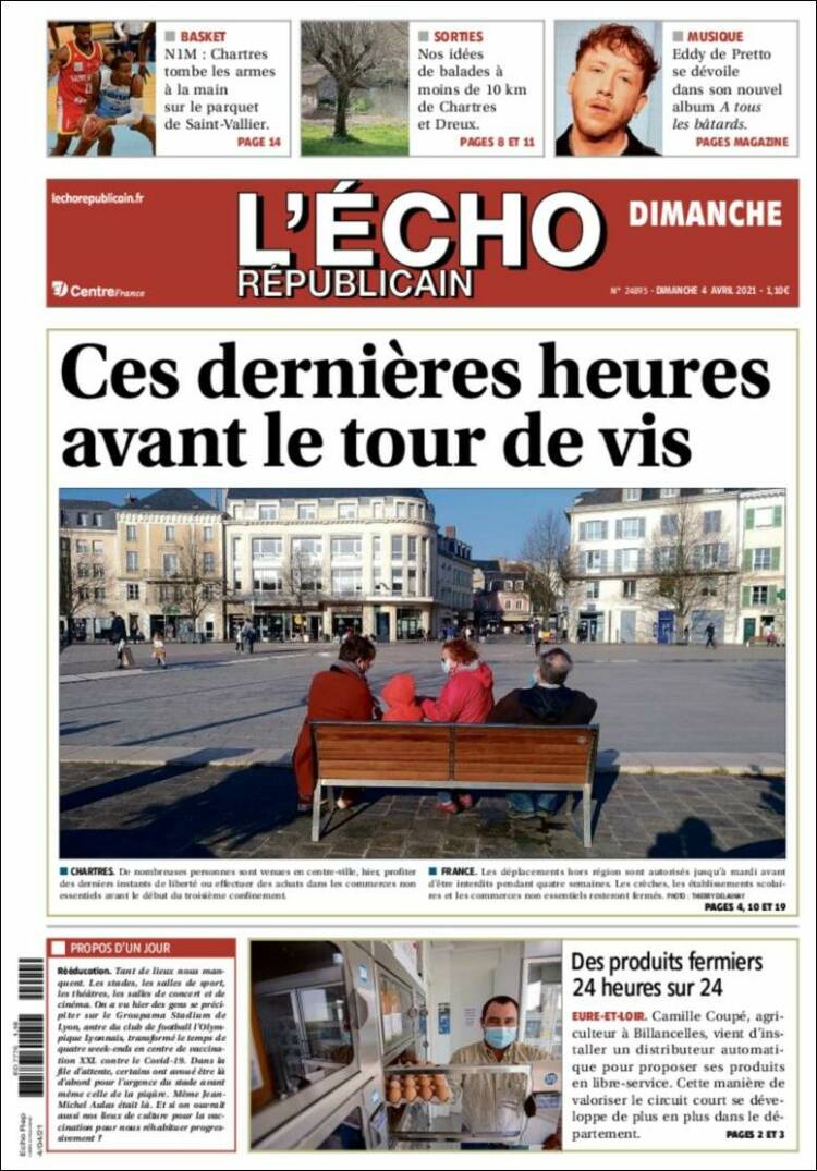 Portada de L'Echo Républicain (Francia)