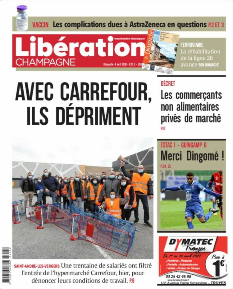 Portada de Libération Champagne (Francia)