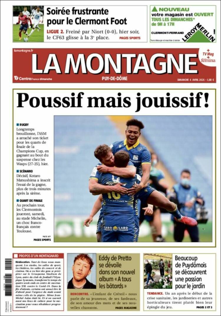 Portada de La Montagne (Francia)