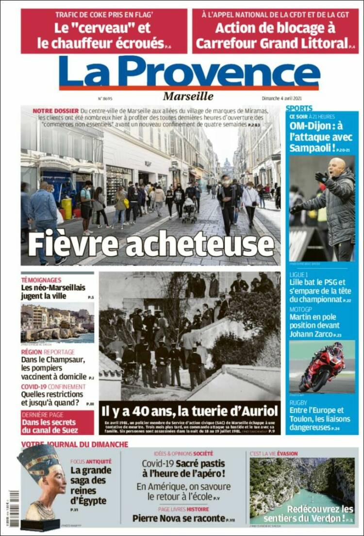 Portada de La Provence (Francia)
