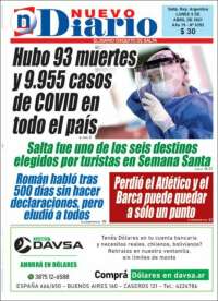 Portada de Nuevo Diario de Salta (Argentina)