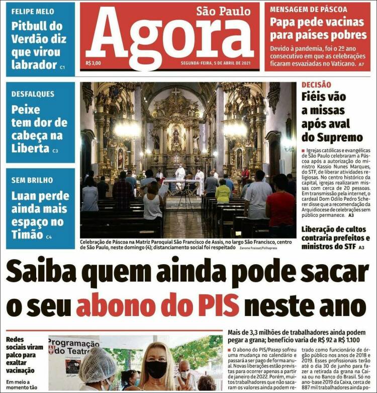 Portada de Jornal Agora (Brasil)