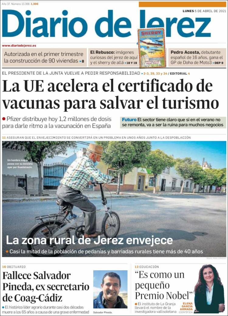 Portada de Diario de Jerez (España)