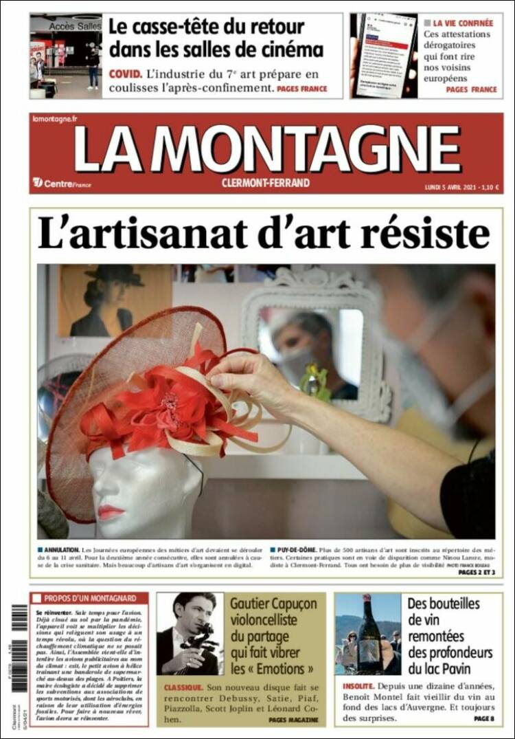 Portada de La Montagne (Francia)