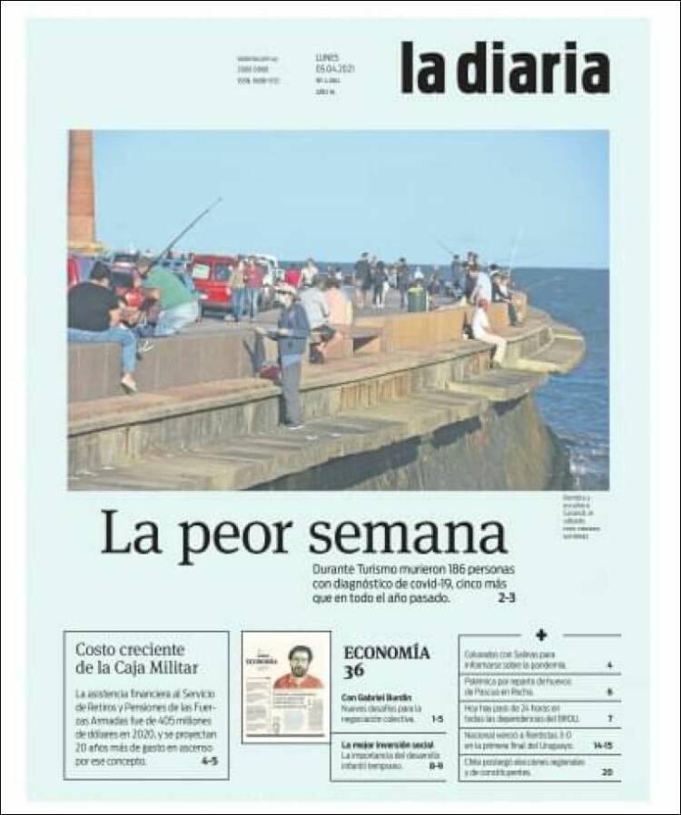 Portada de La Diaria (Uruguay)