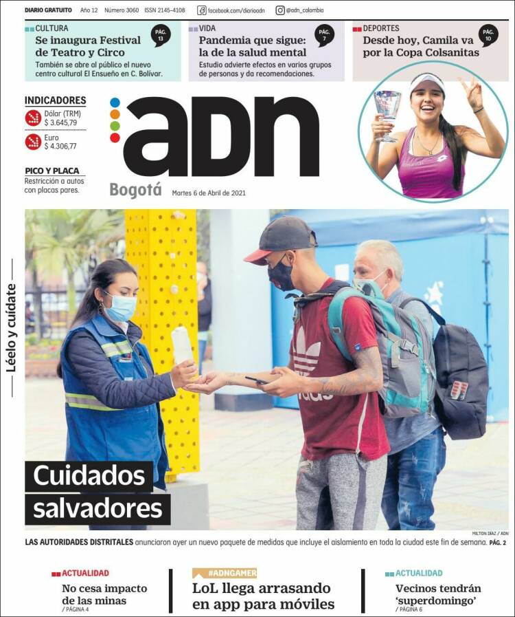 Portada de ADN - Bogotá (Colombia)