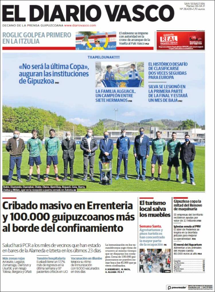 Portada de Diario Vasco (España)