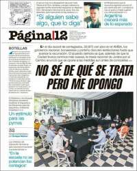 Portada de Página/12 (Argentina)