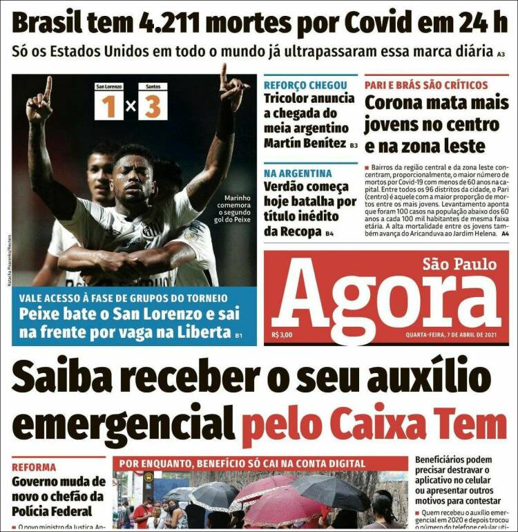 Portada de Jornal Agora (Brasil)