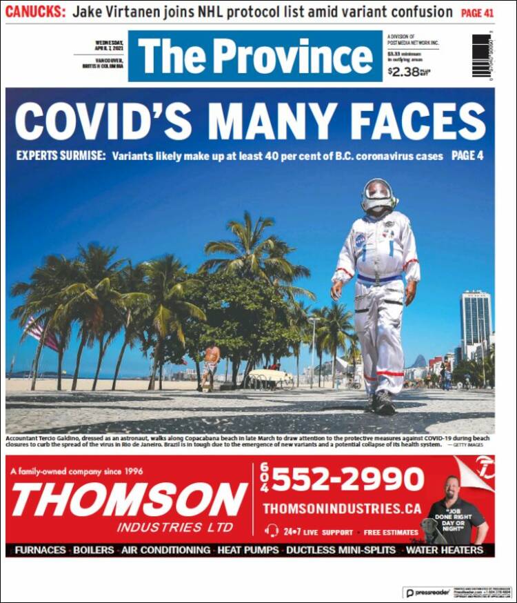 Portada de The Province (Canada)