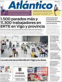 Portada de Atlántico Diario (España)