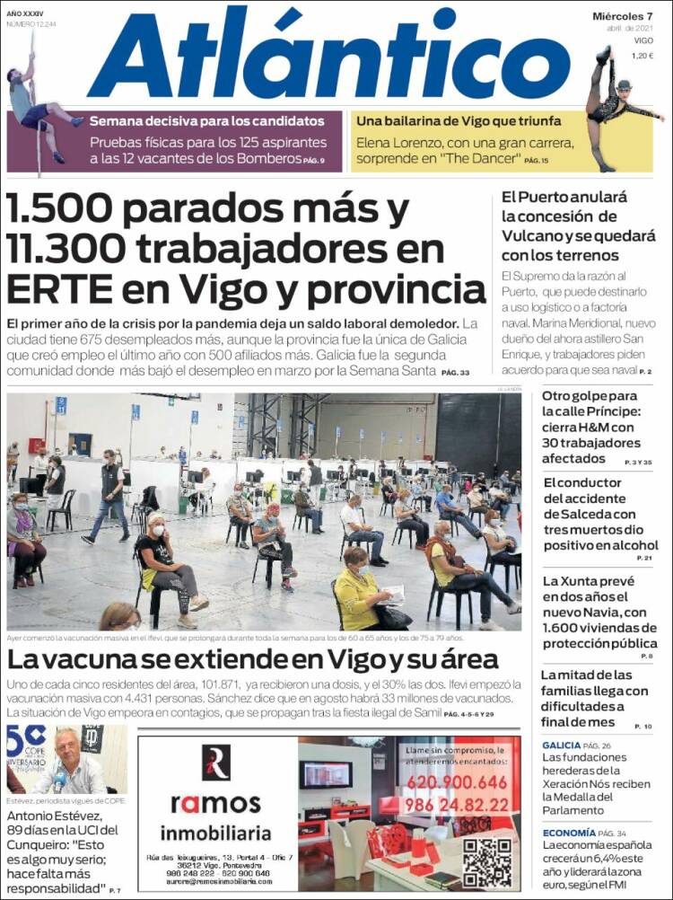 Portada de Atlántico Diario (España)