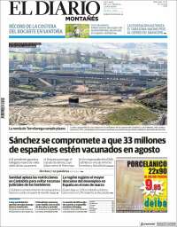 Portada de El Diario Montañés (España)