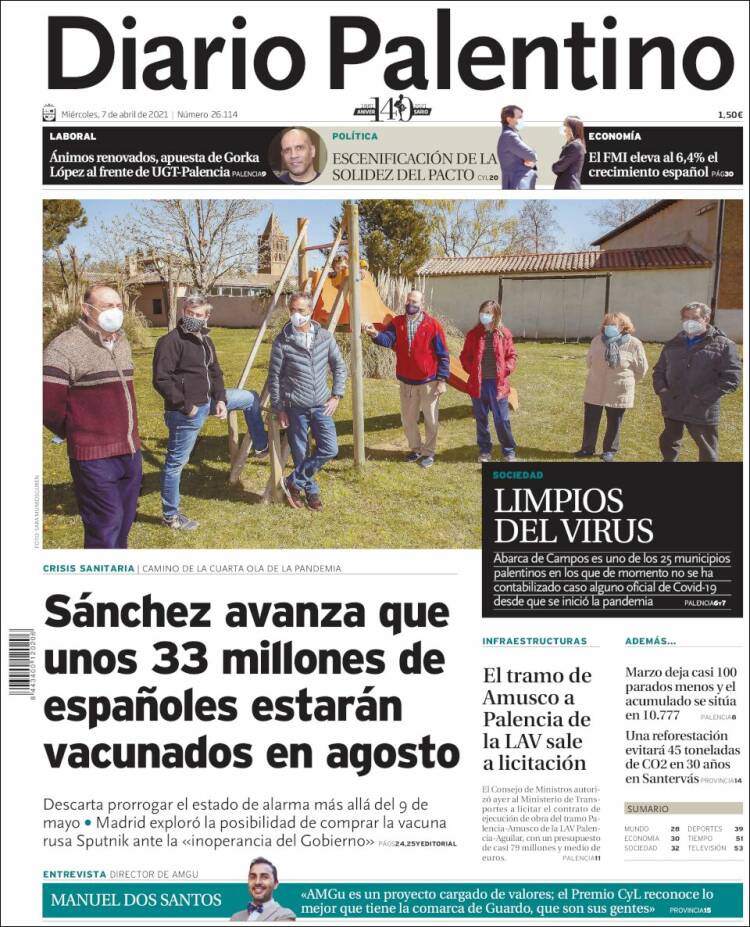 Portada de Diario Palentino (España)