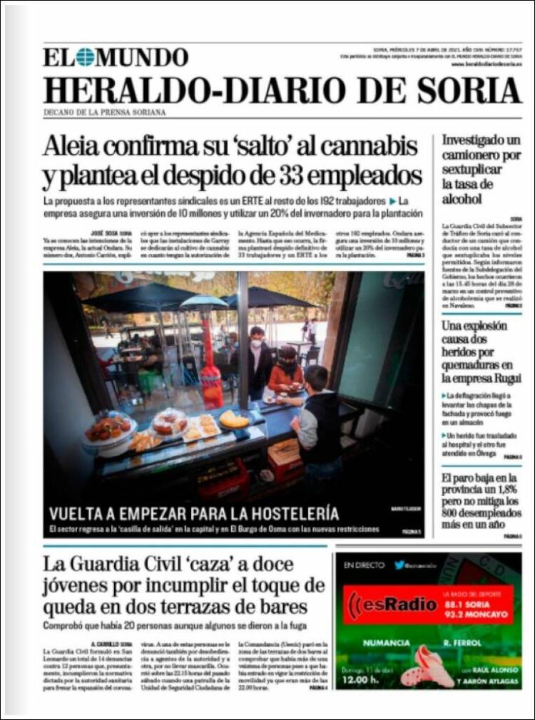 Portada de Diario de Soria (España)