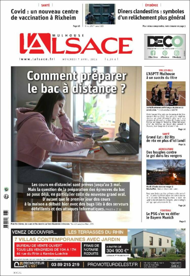 Portada de Journal L'Alsace (France)