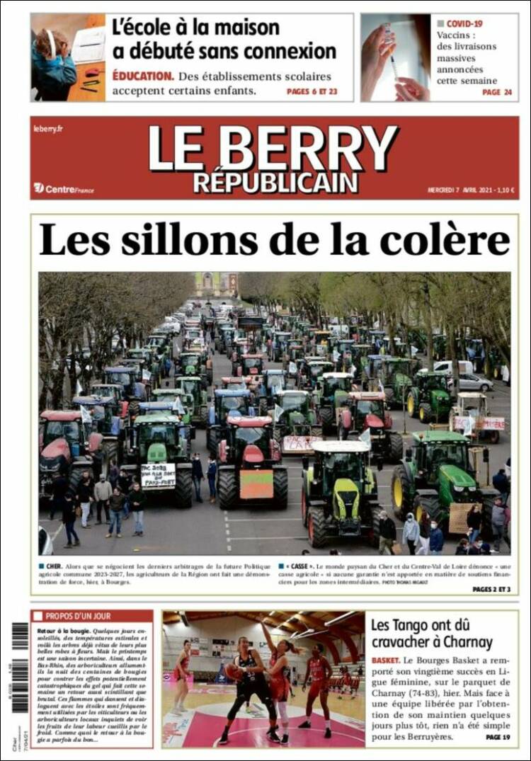 Portada de Berry Republicain (Francia)