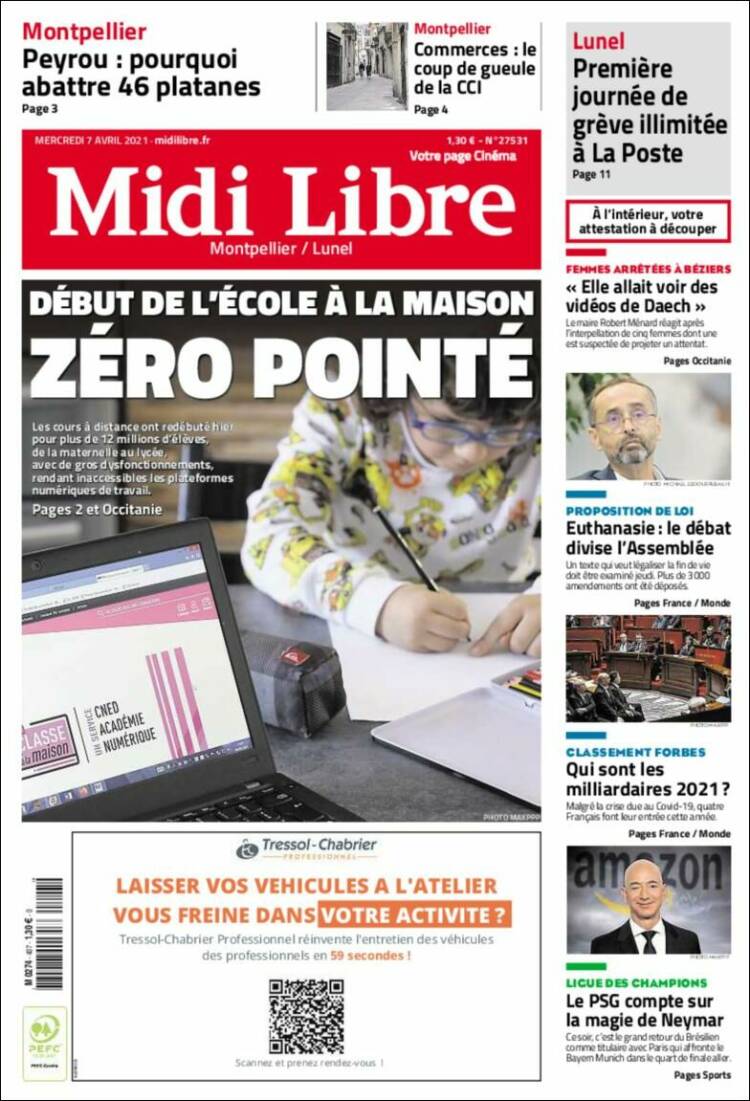 Portada de Midi Libre (France)