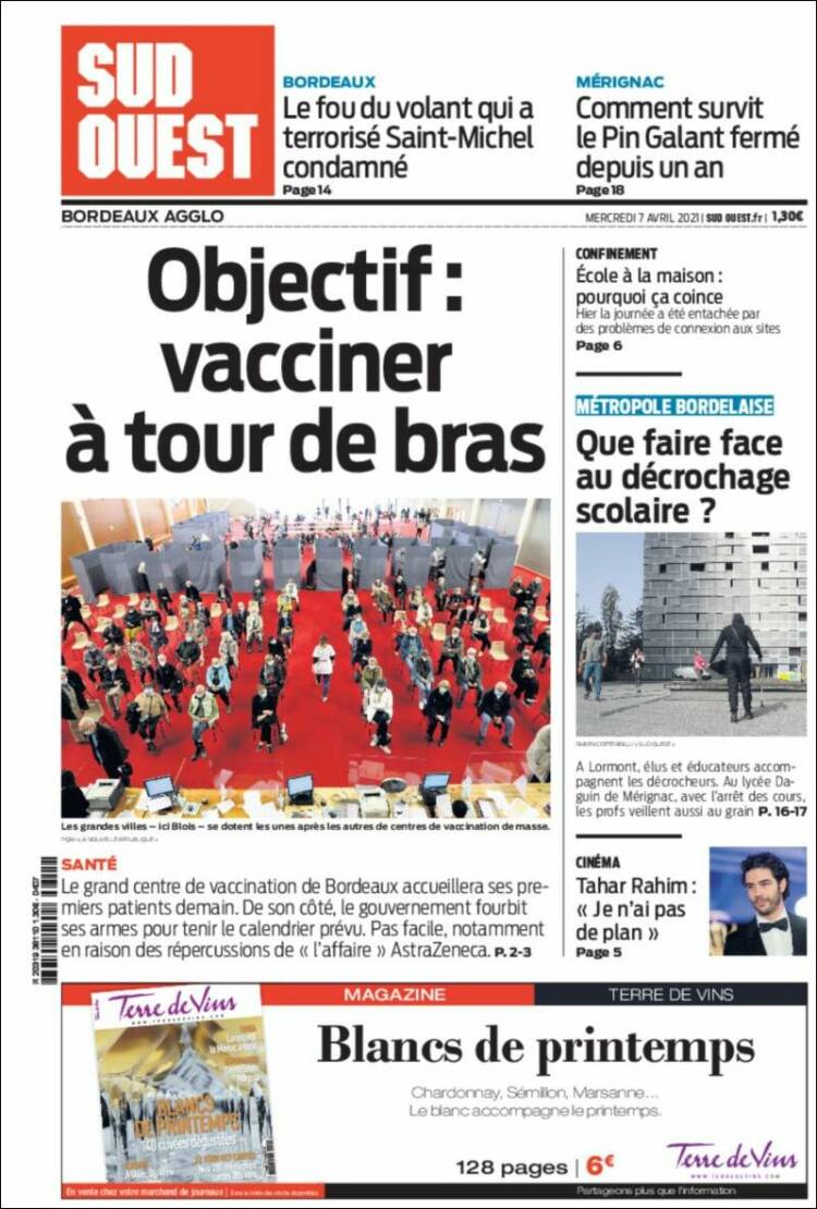 Portada de Sud Ouest (France)