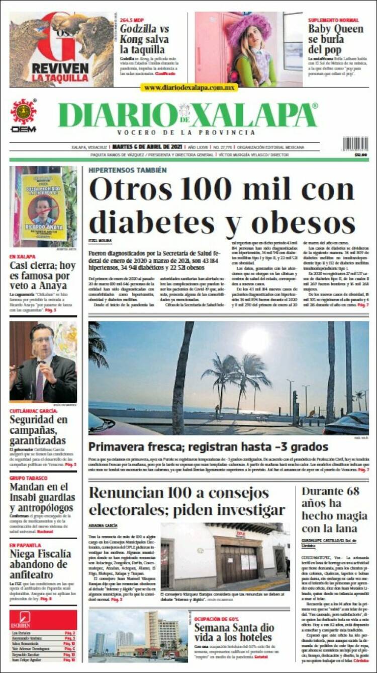 Portada de Diario de Xalapa (México)