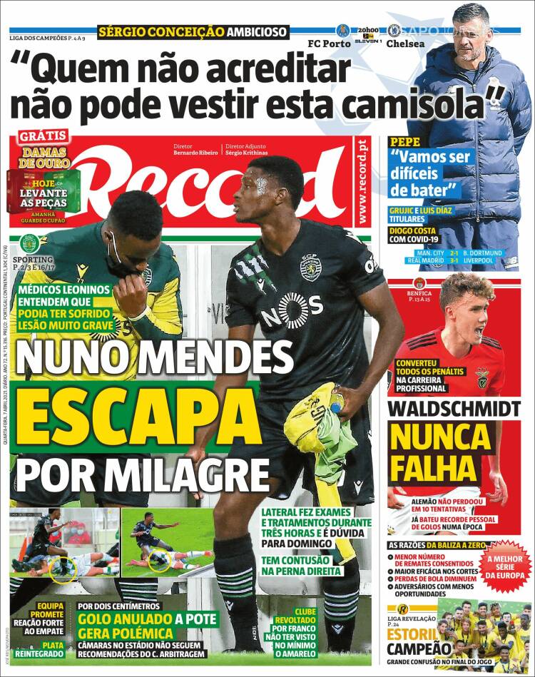 Portada de Record (Portugal)