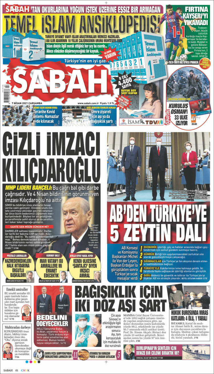 Portada de Sabah (Turqu&iacute;a)