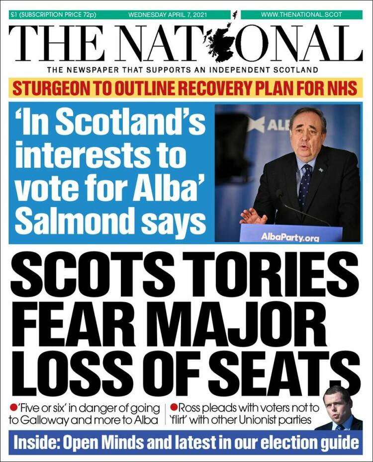 Portada de The National (Reino Unido)