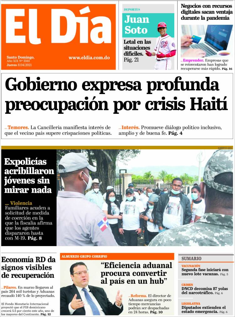 Portada de El Día (R. Dominicana)