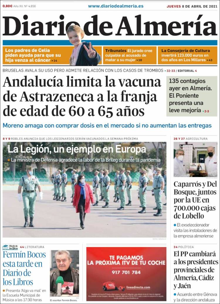 Portada de Diario de Almería (España)