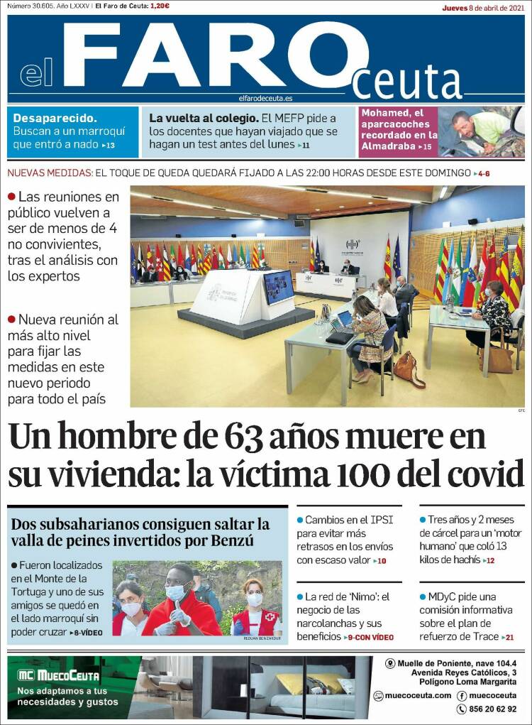 Portada de El Faro de Ceuta (España)