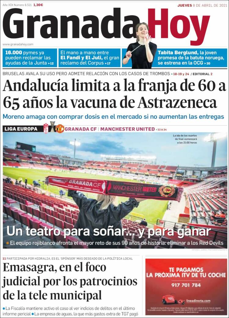 Portada de Granada Hoy (España)