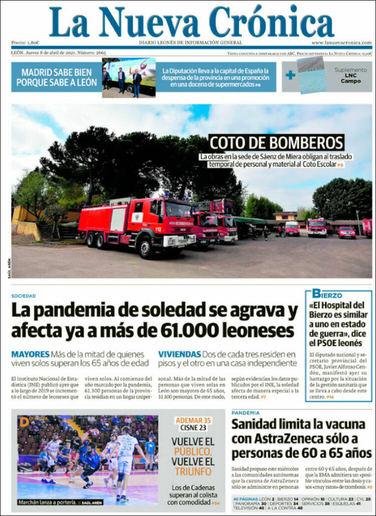 Portada de La Nueva Crónica (España)