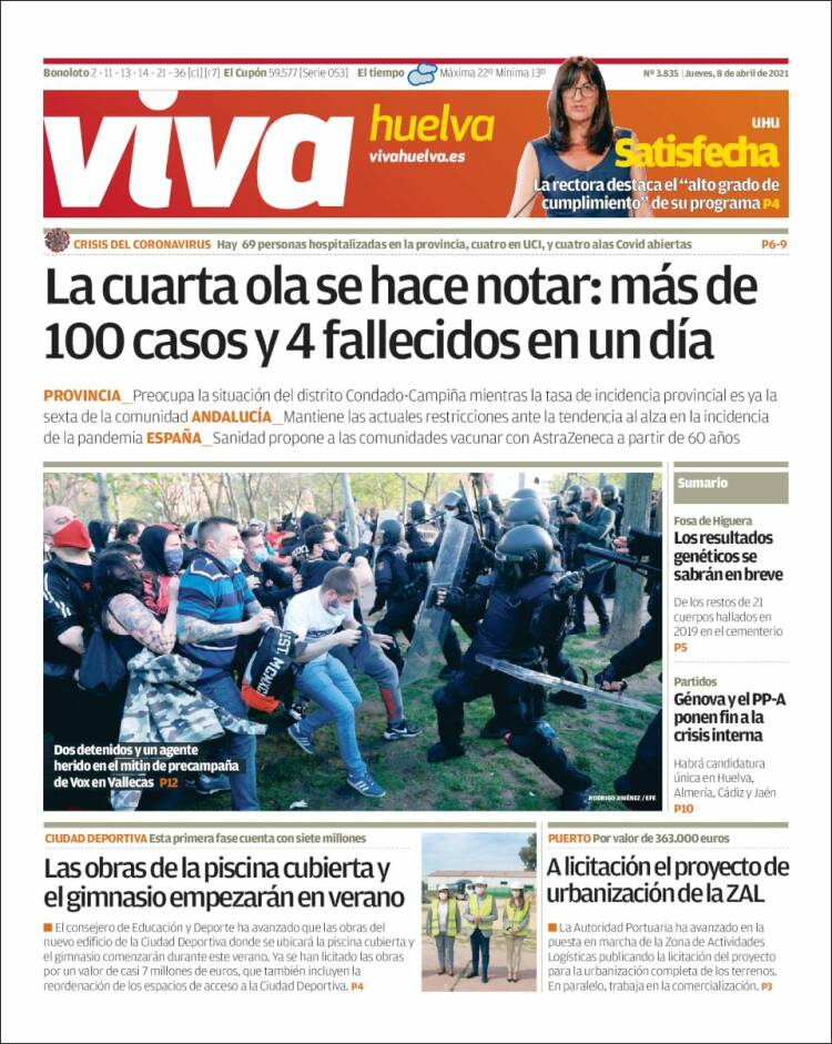 Portada de Viva Huelva (España)