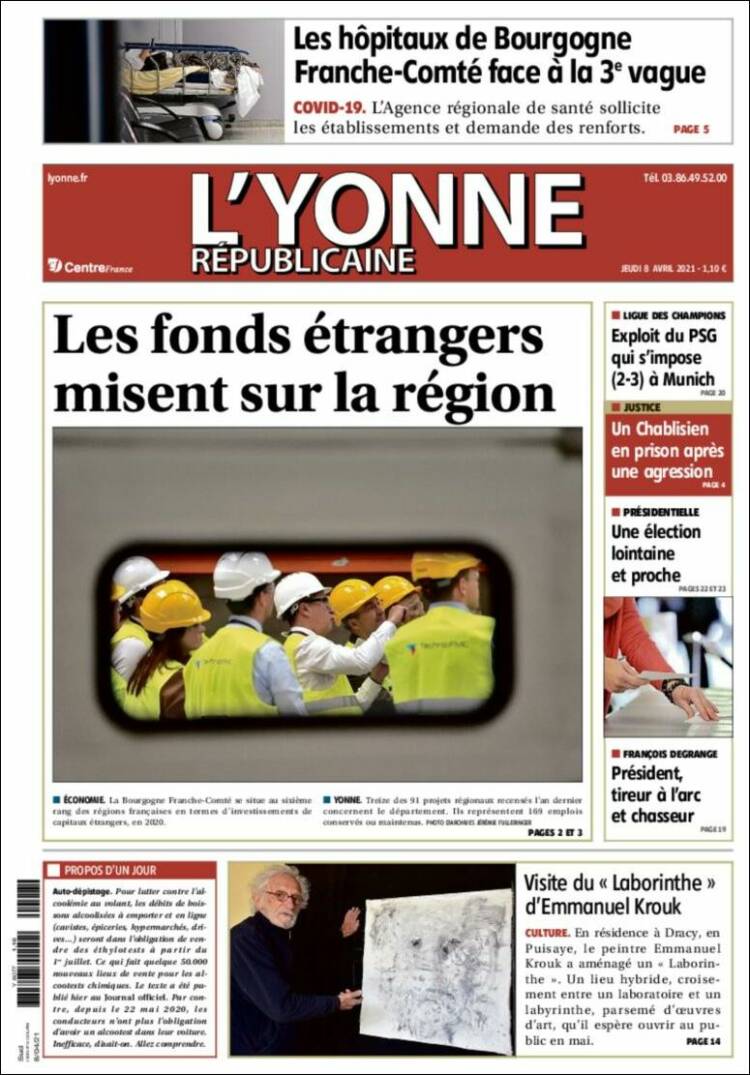 Portada de L'Yonne-Républicaine (France)