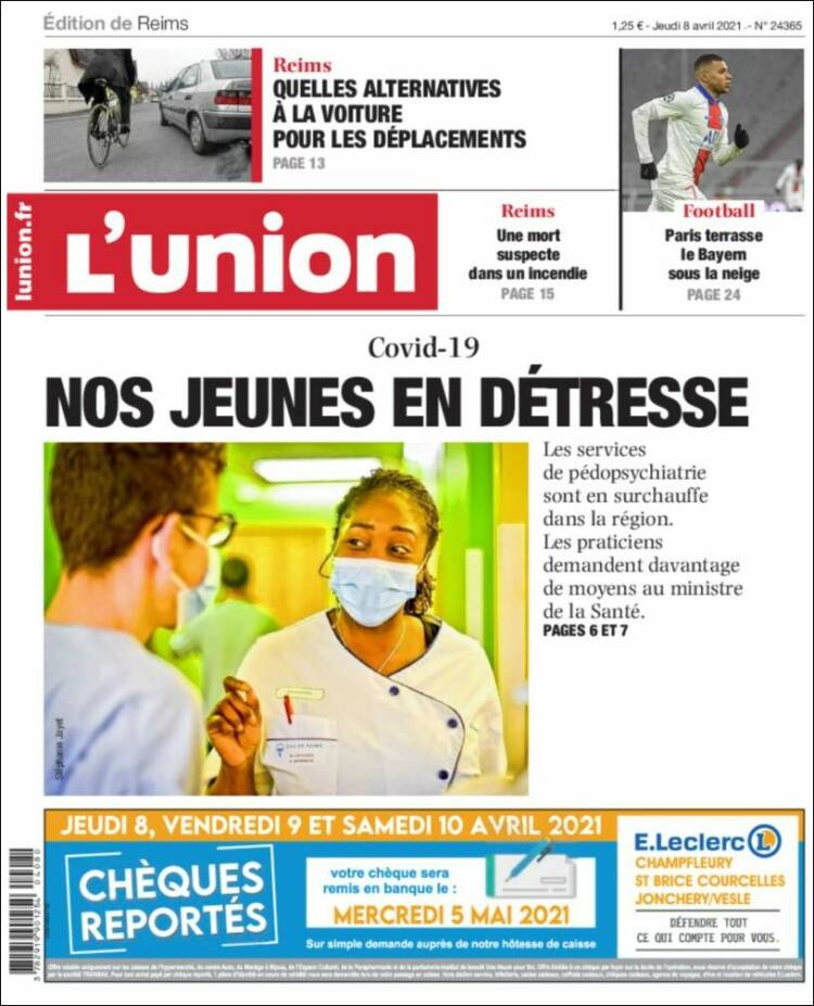 Portada de L'Union (Francia)