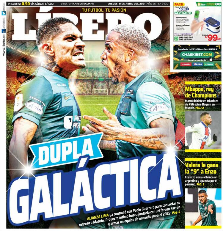 Portada de Líbero (Per&uacute;)