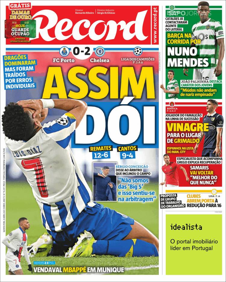 Portada de Record (Portugal)