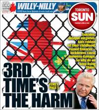 Portada de The Toronto Sun (Canadá)