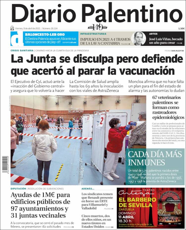 Portada de Diario Palentino (Espa&ntilde;a)