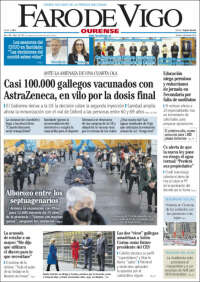 Portada de El Faro de Vigo - Ourense (Espa&ntilde;a)