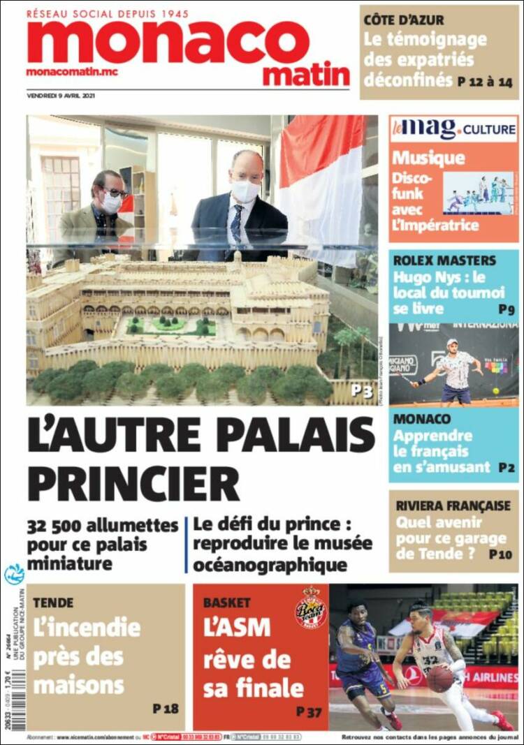 Portada de Nice-Matin (Francia)