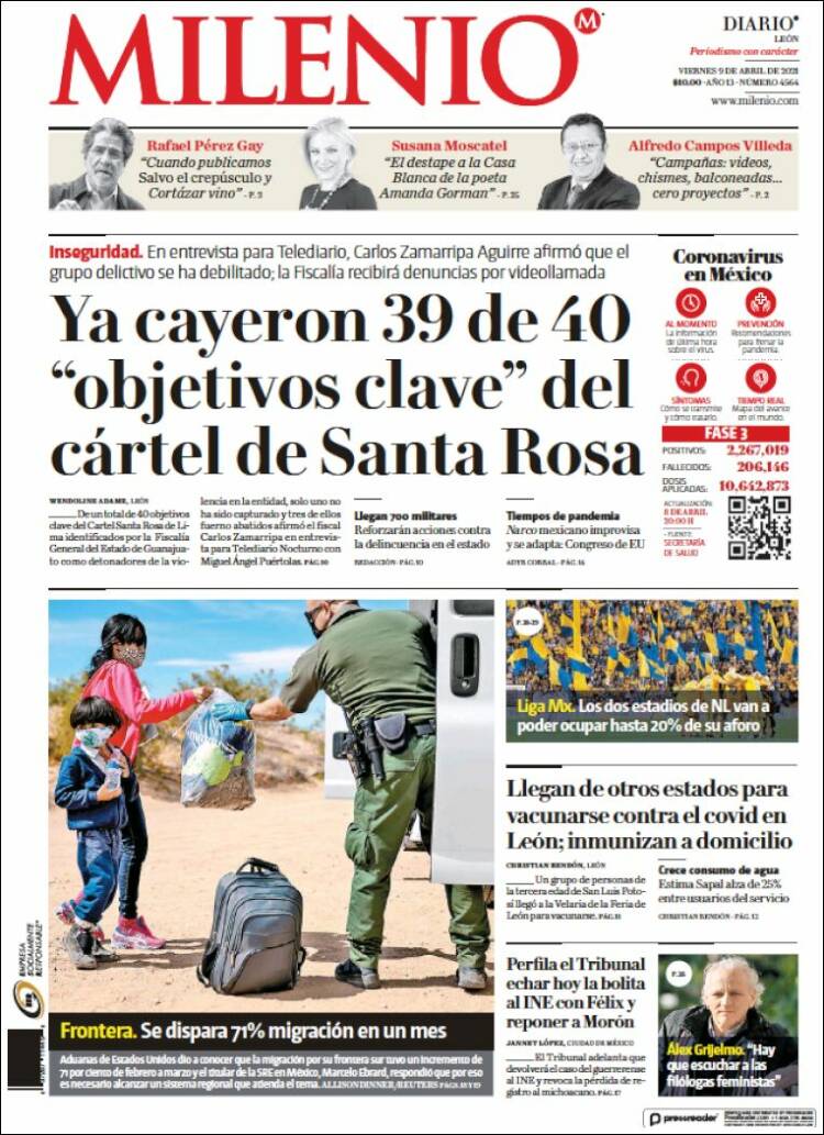 Portada de Milenio de León (México)