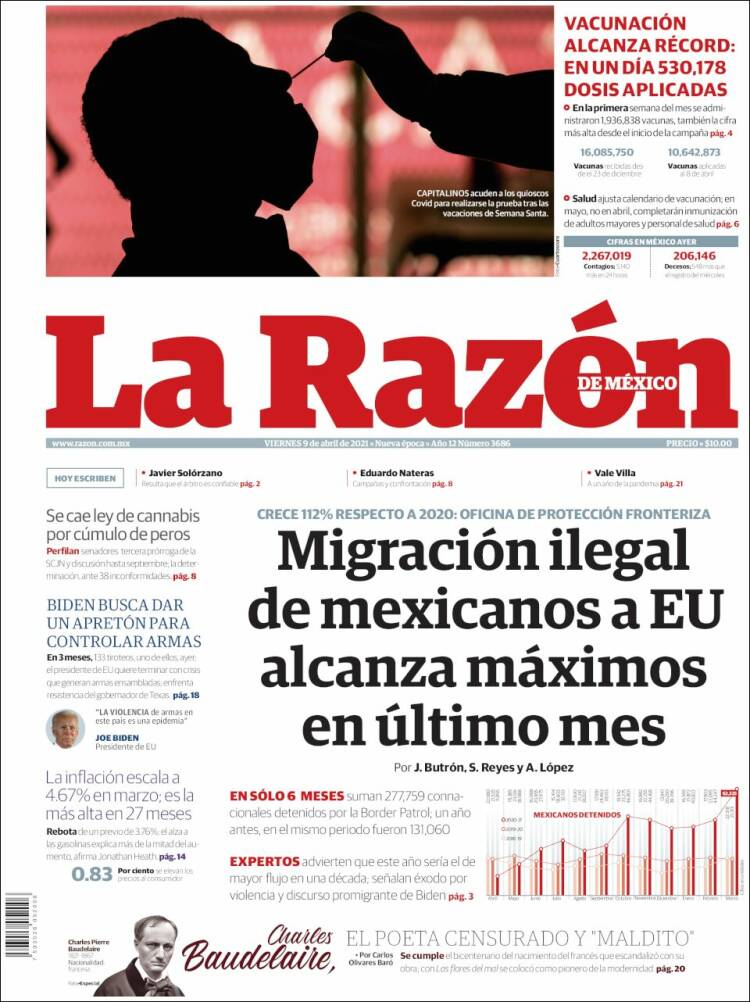 Portada de La Razón (México)