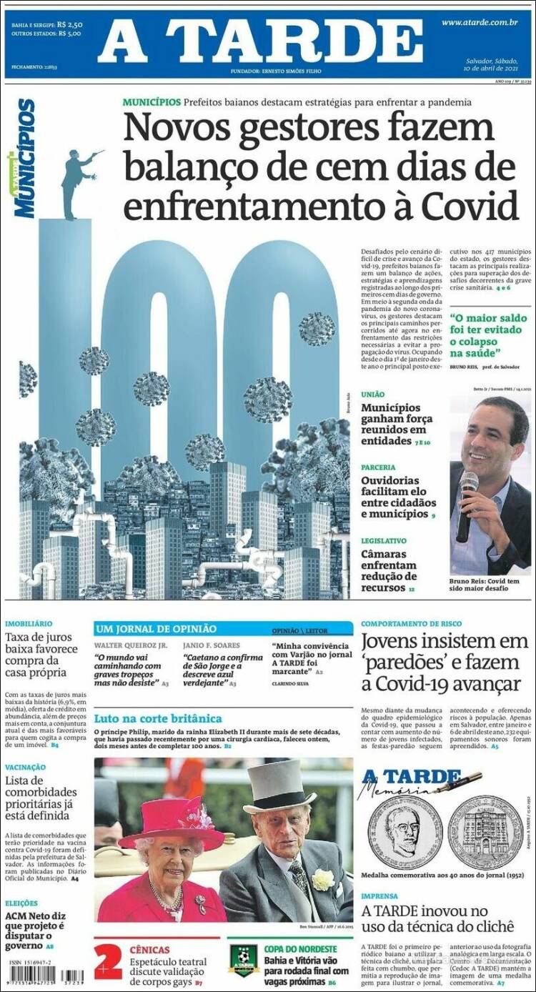 Portada de Diário A Tarde (Brasil)